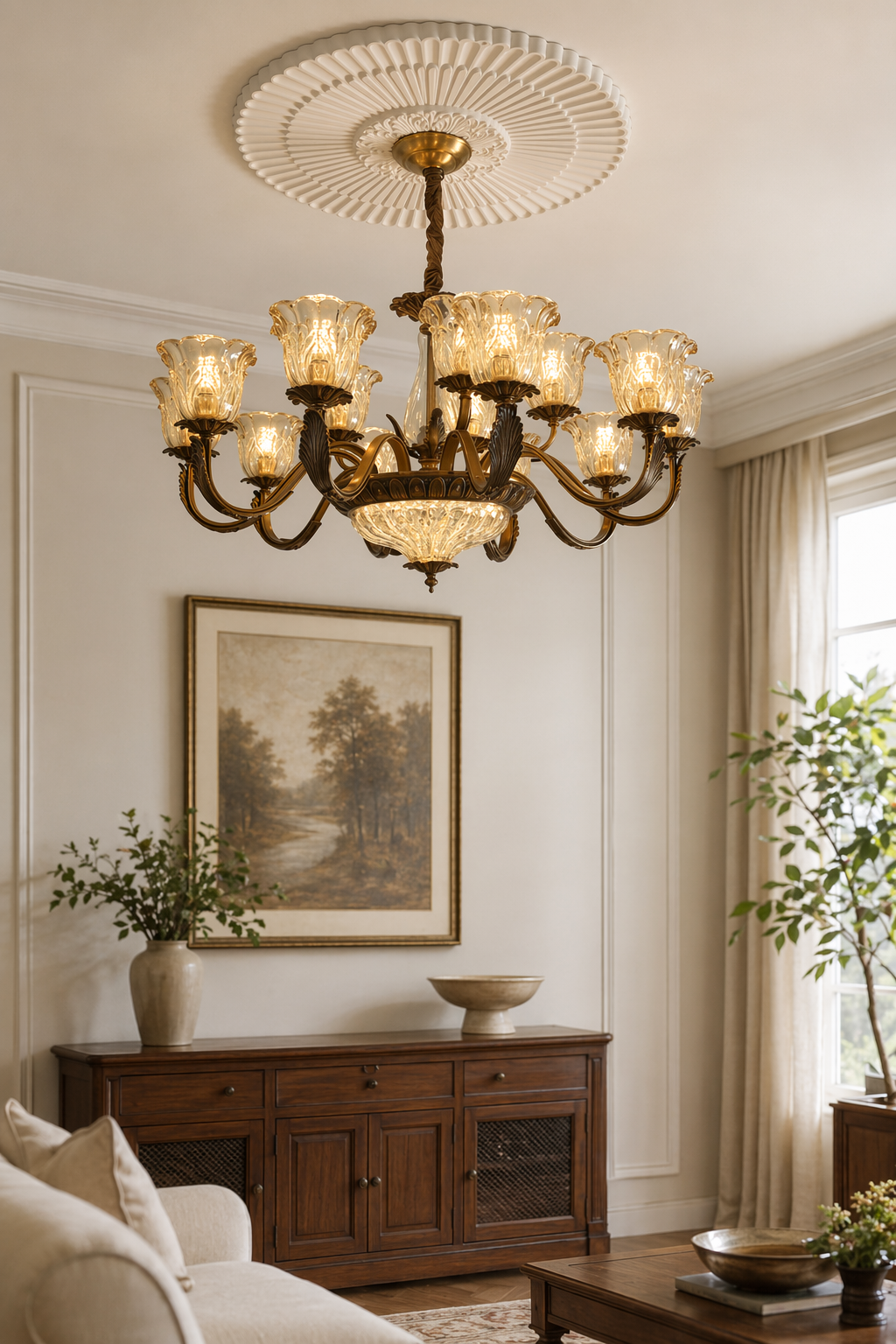 Baroque Floral Glass Chandelier - 08 08-gallery-apartment