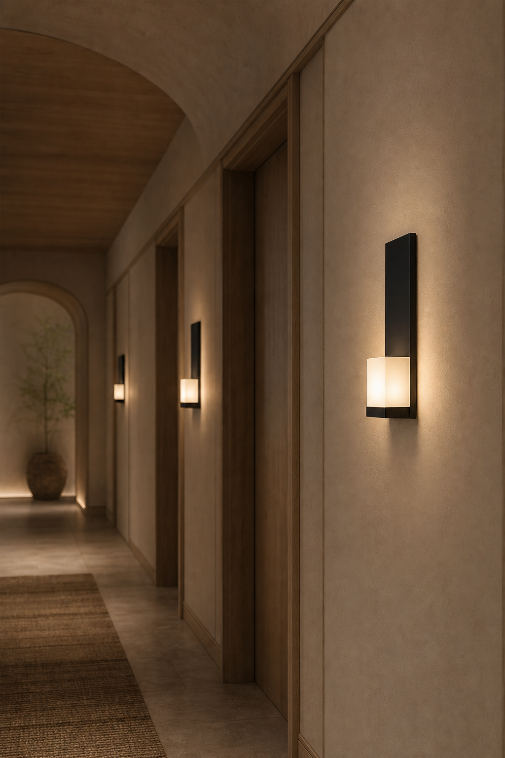 Modern Snowflake Alabaster Wall Sconce in Brushed Black - product image 06