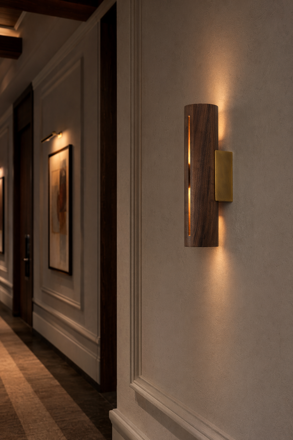 Modern Solid Wood LED Wall Sconce - product image 06