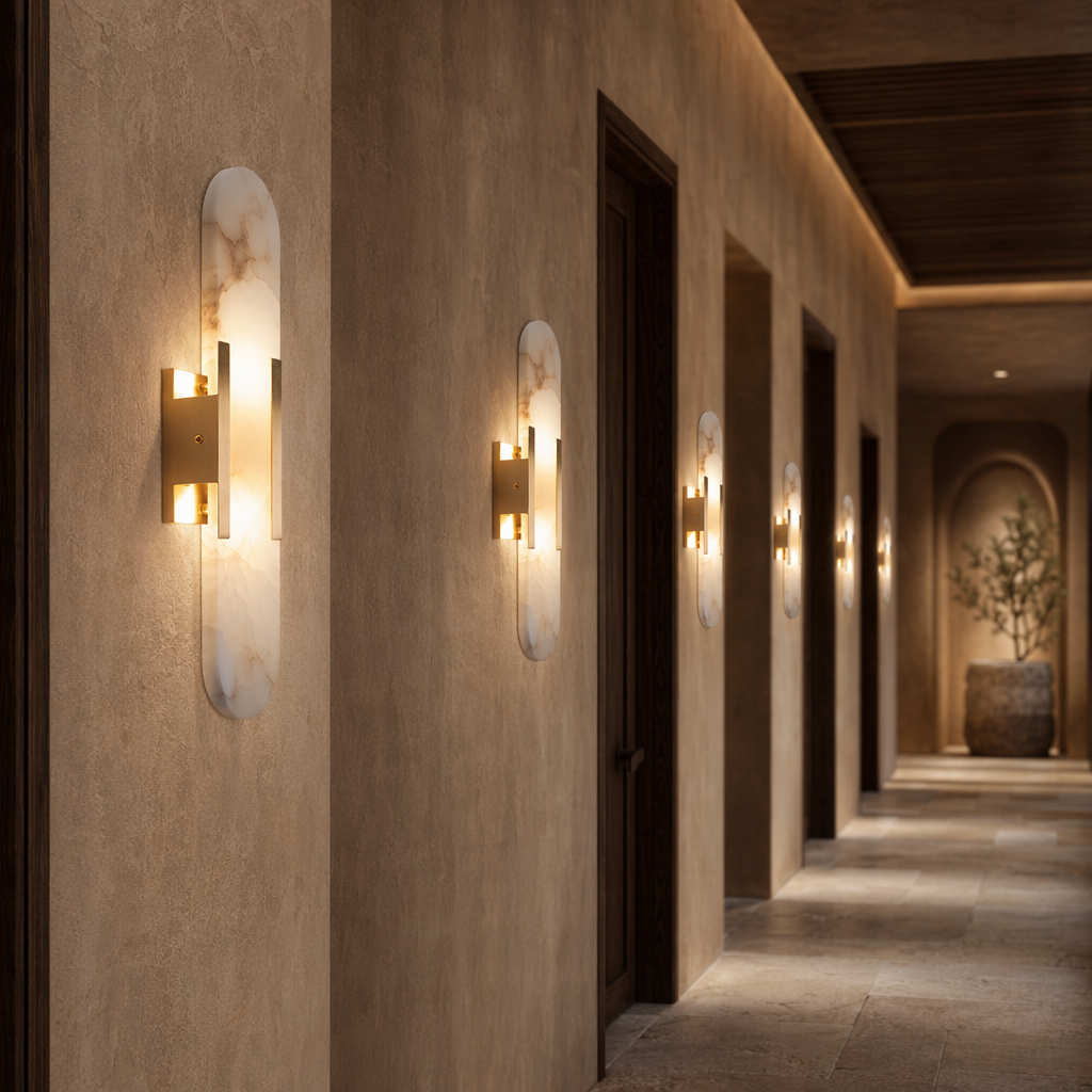 Modern Alabaster Capsule Wall Sconce - product image 02