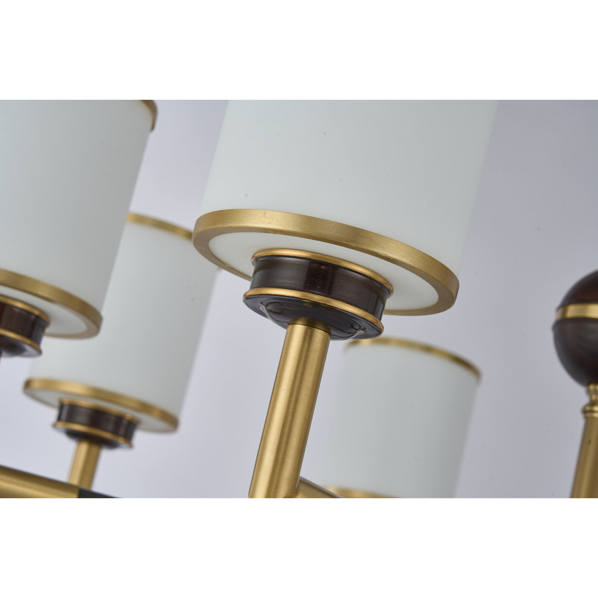 Supplier real detail photograph of the Orseline glass rim and shade holder