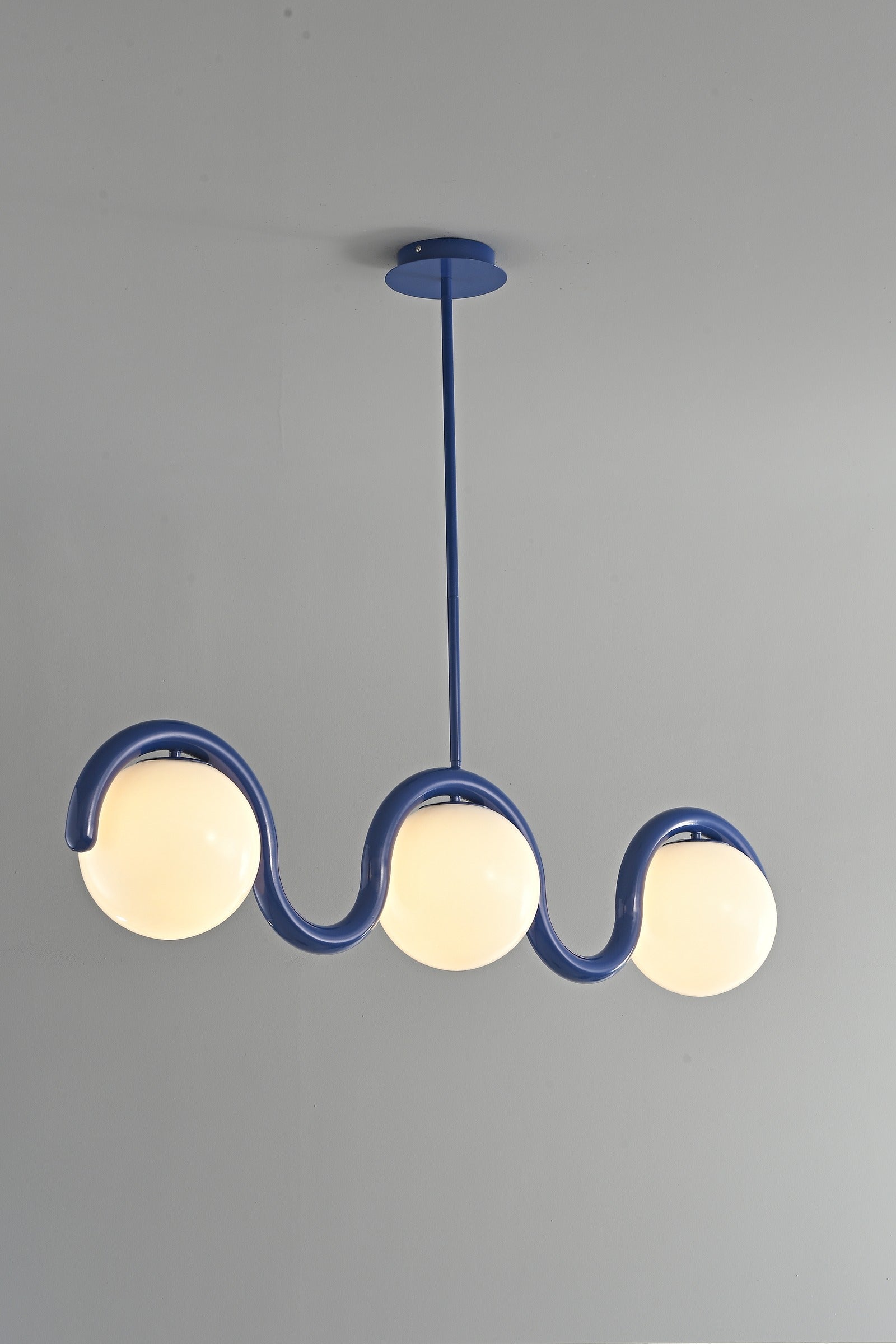 Colorful Wave Linear Globe Pendant Light - 19 08-real-detail-2