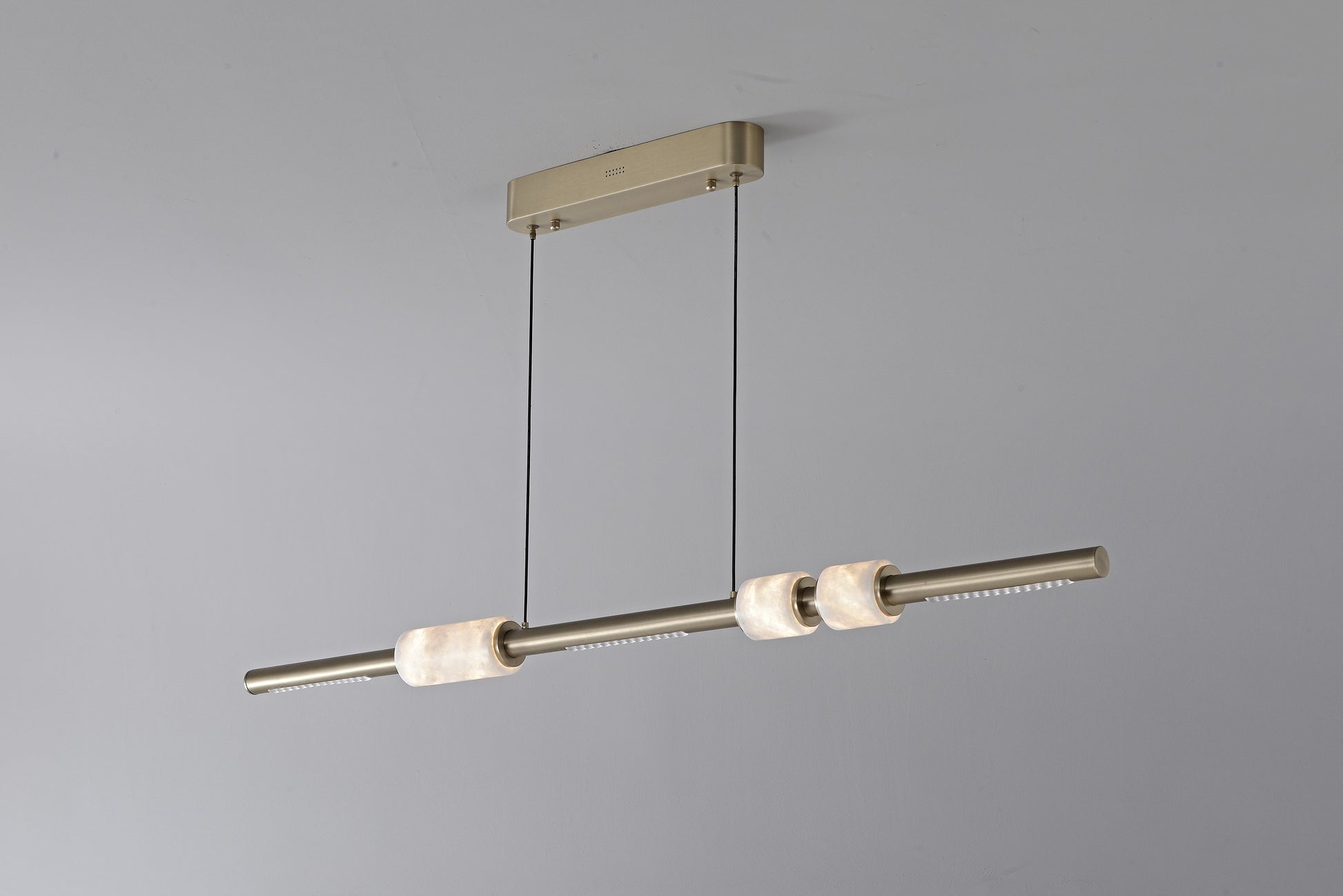 Modern Crystal Linear LED Island Chandelier - 19 08-real-detail-4