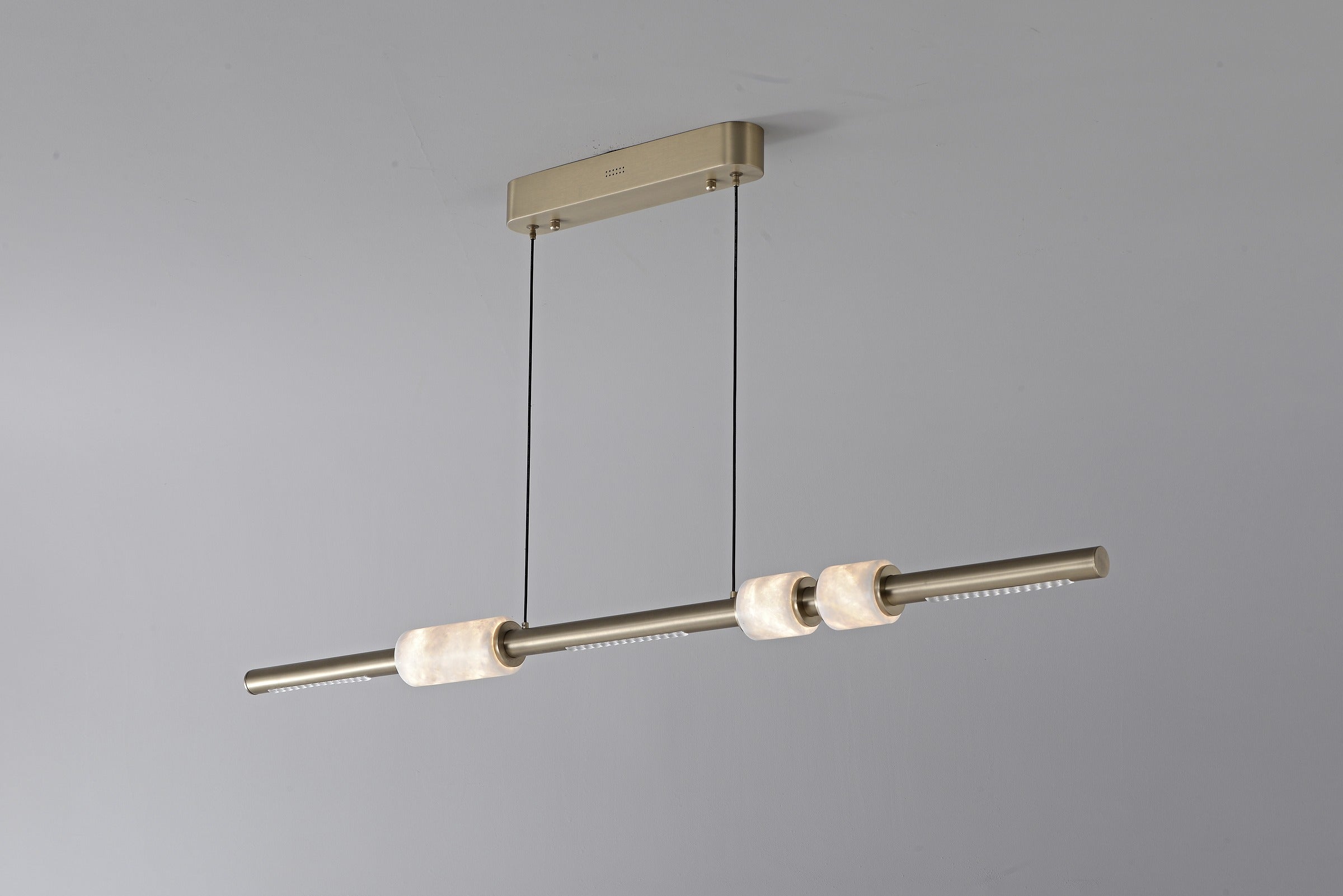 Modern Crystal Linear LED Island Chandelier - 19 08-real-detail-4