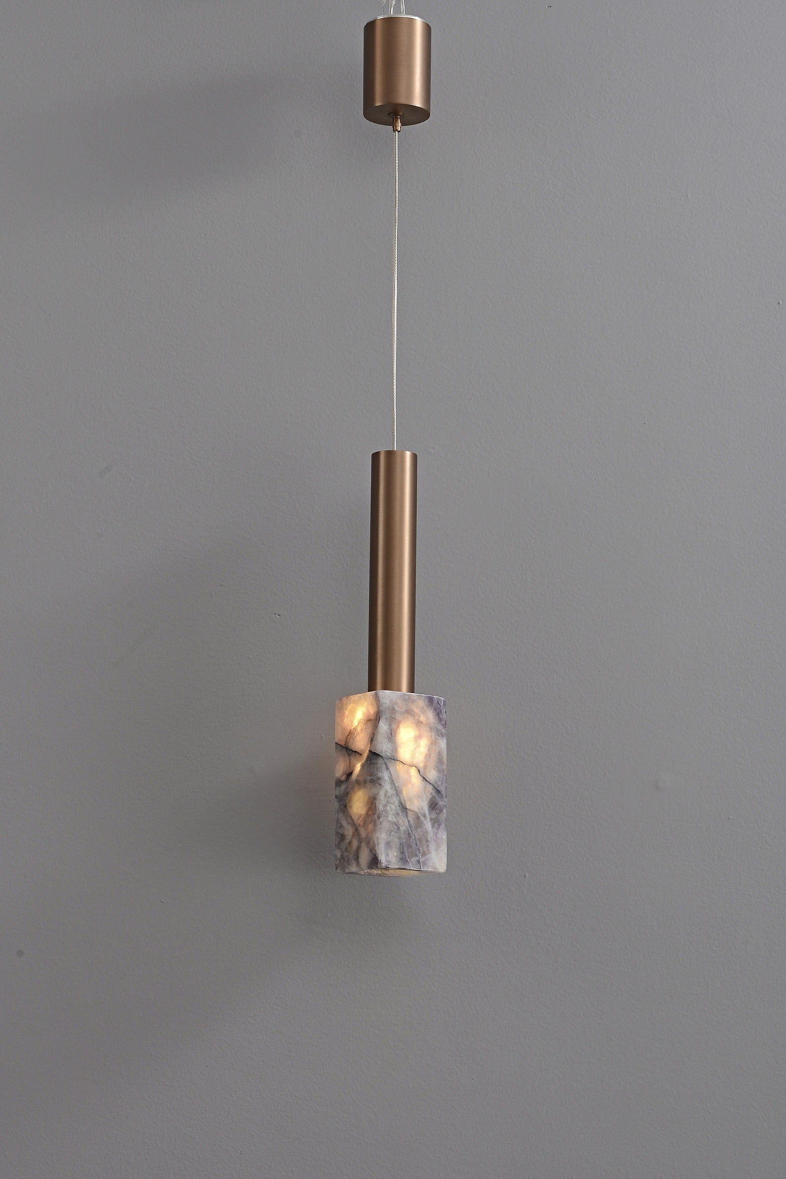 Modern Purple Crystal Cylinder Pendant Light - 19 08-real-detail-5
