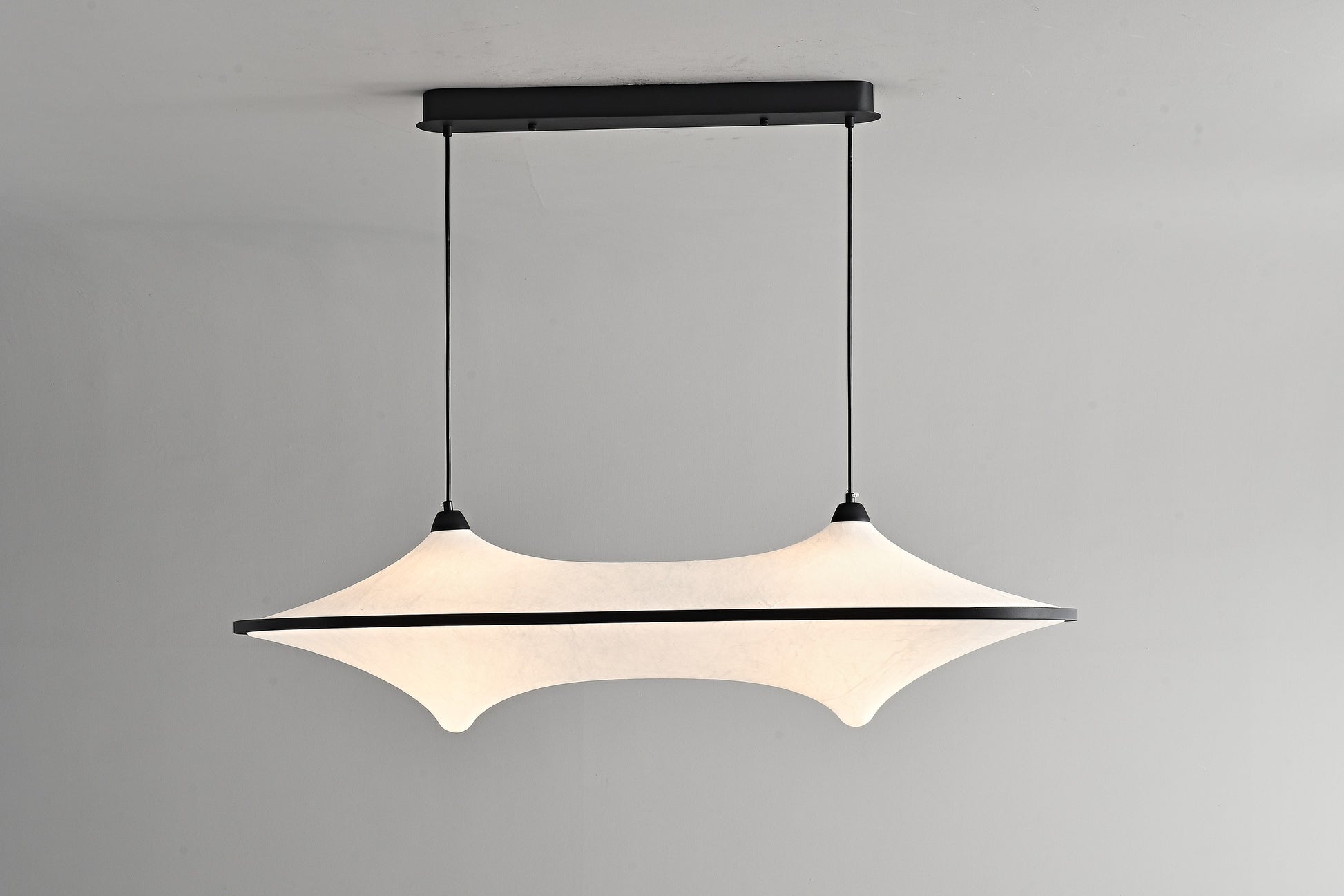 Sculptural Fabric Linear LED Pendant Light - 19 08-real-detail-5