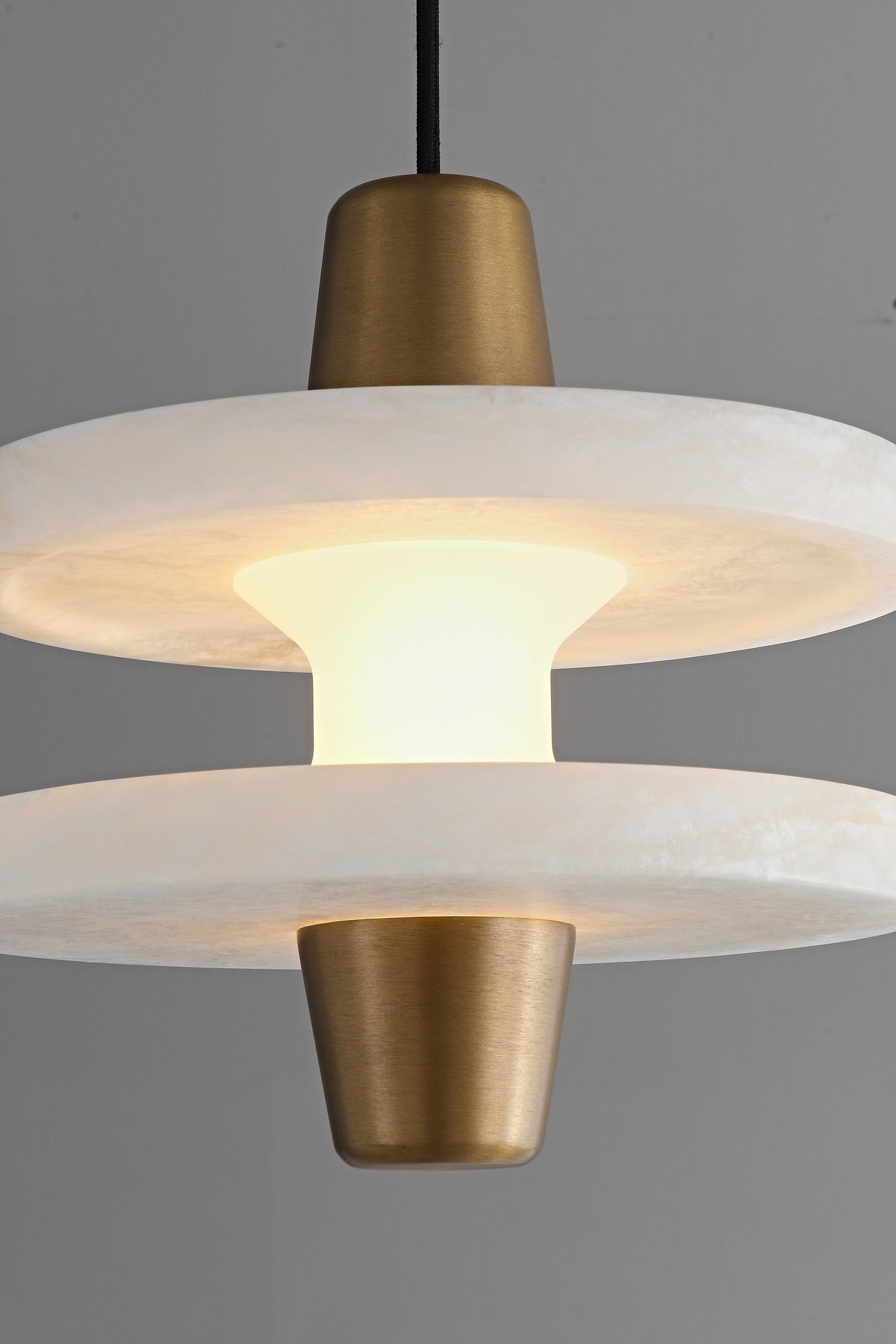Modern Alabaster Disc Pendant Light - 08 08-real-front-detail