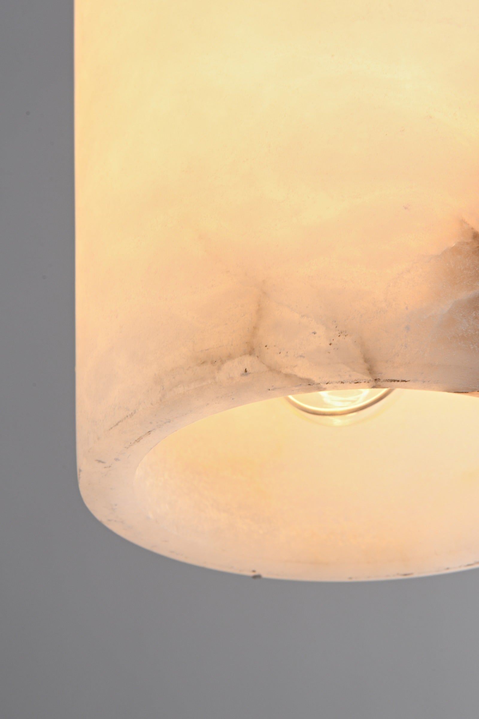 Modern Brass Marble Cylinder Pendant Light - 19 08-real-marble-shade-detail