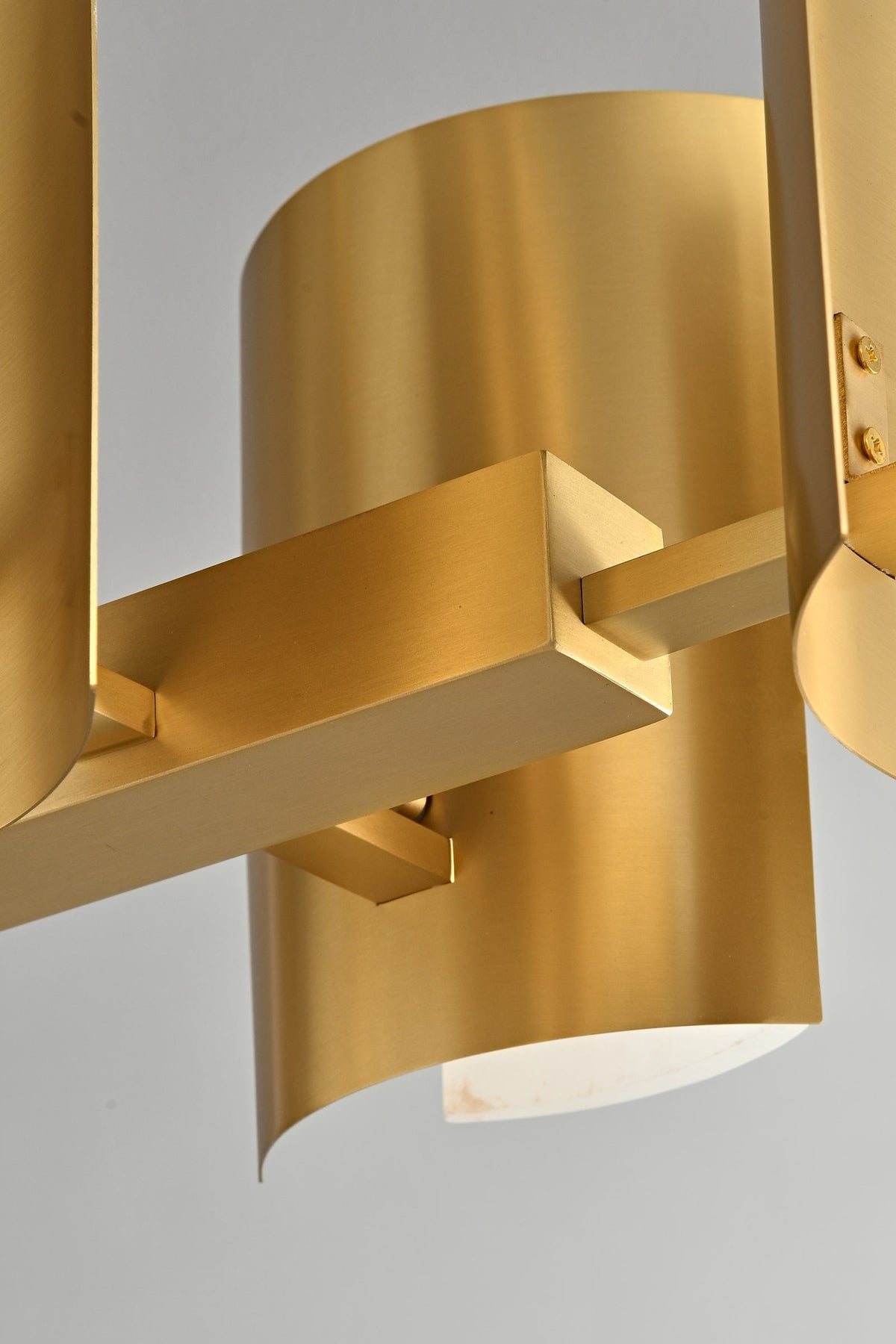 Modern Brushed Brass Alabaster Linear Chandelier - 08 08-real-shot-brushed-brass--alabaster-linear-chandelier-detail-side