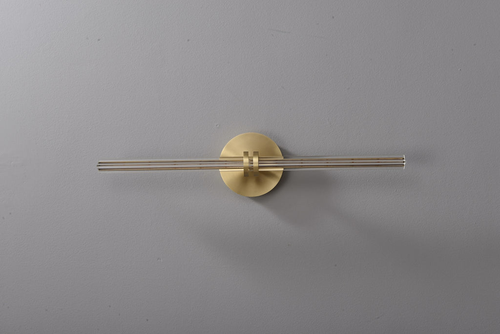 Modern Crystal Glass Linear Wall Sconce in Natural Brass - 08 08-real-shot-linear-wall-sconce-glass-detail