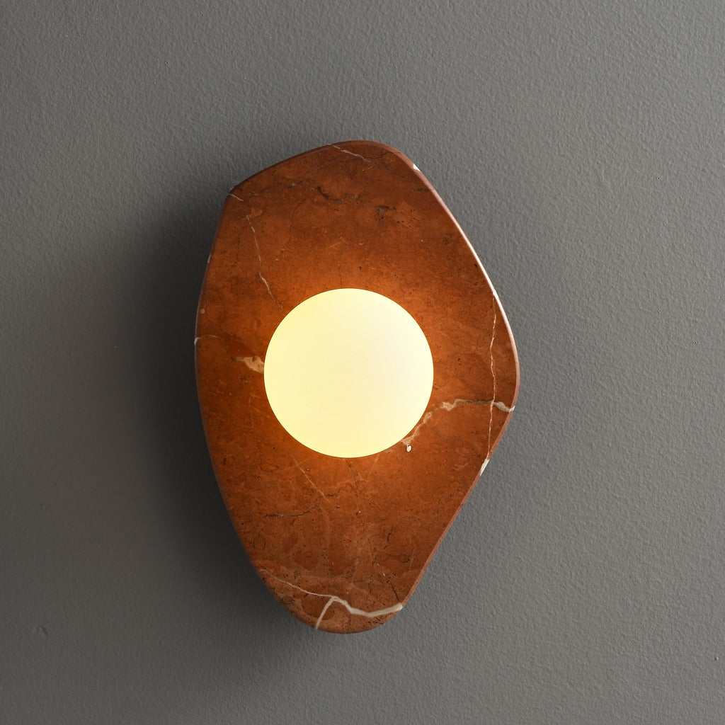 Modern Organic Stone Oval Wall Sconce - 12 08-real-square-3-5--187