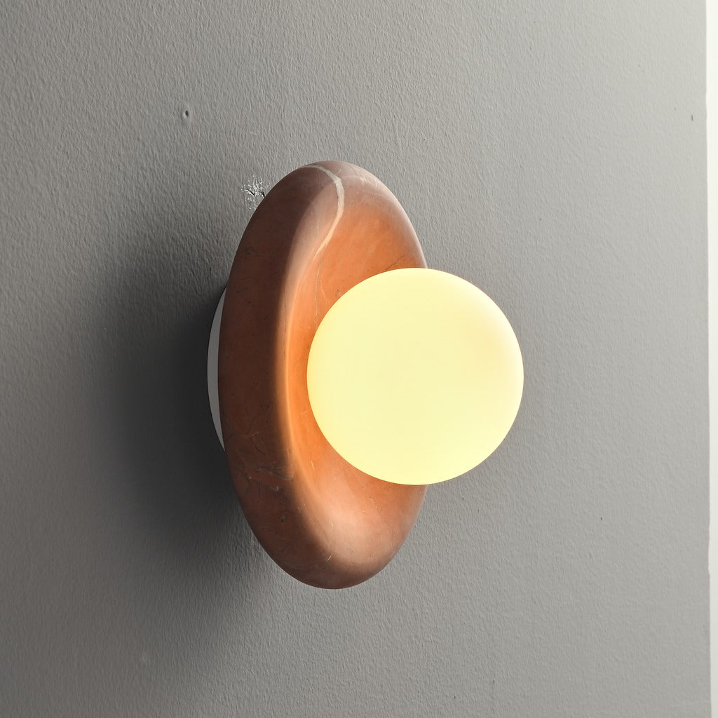 Modern Stone Ring Wall Sconce - 12 08-real-square-3-5--295