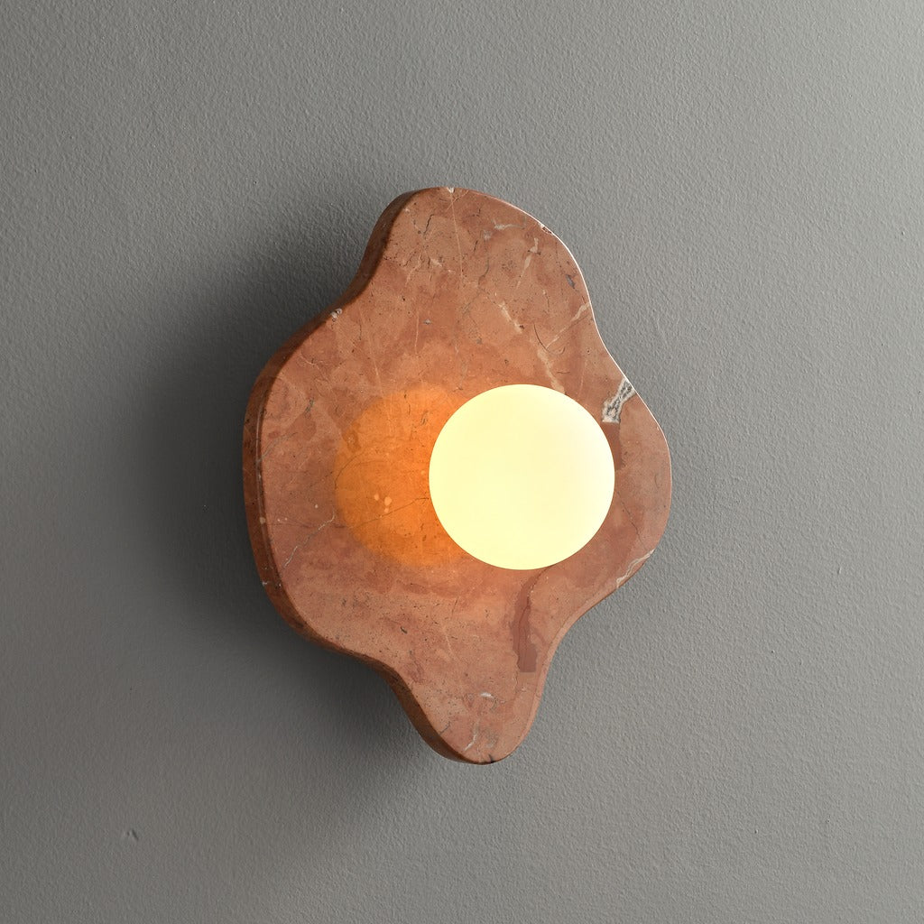 Modern Four-Lobed Stone Wall Sconce - 12 08-real-square-3-5--379