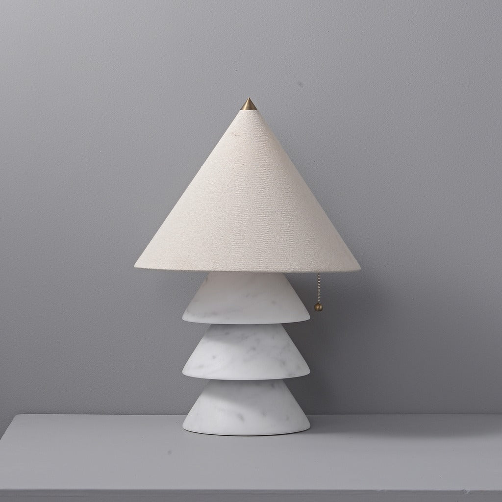 Modern Stacked Stone Table Lamp - 12 08-real-square-3-8-48