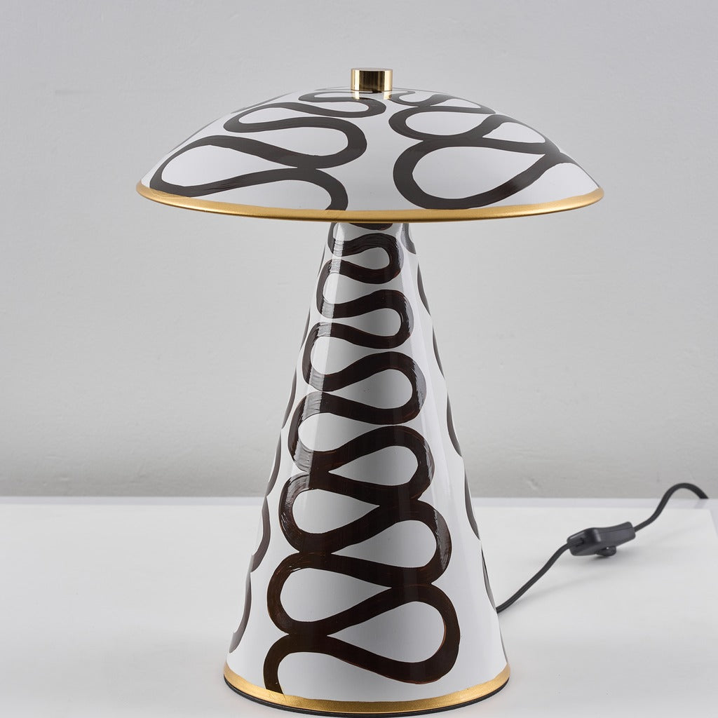 Modern Painted Mushroom Table Lamp - 12 08-real-square-88882508