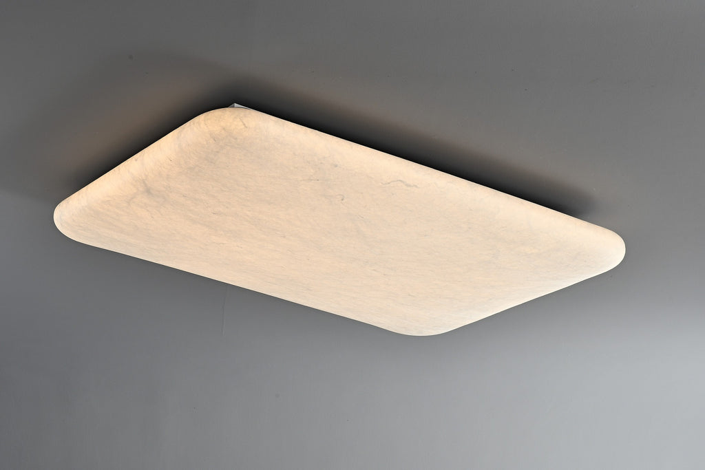 Modern Mulberry Silk Ceiling Light in White - 08 08-rectangular-main-product