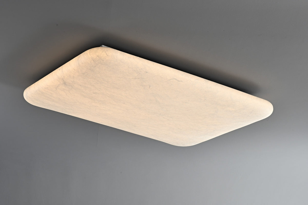 Modern Mulberry Silk Ceiling Light in White - 08 08-rectangular-main-product