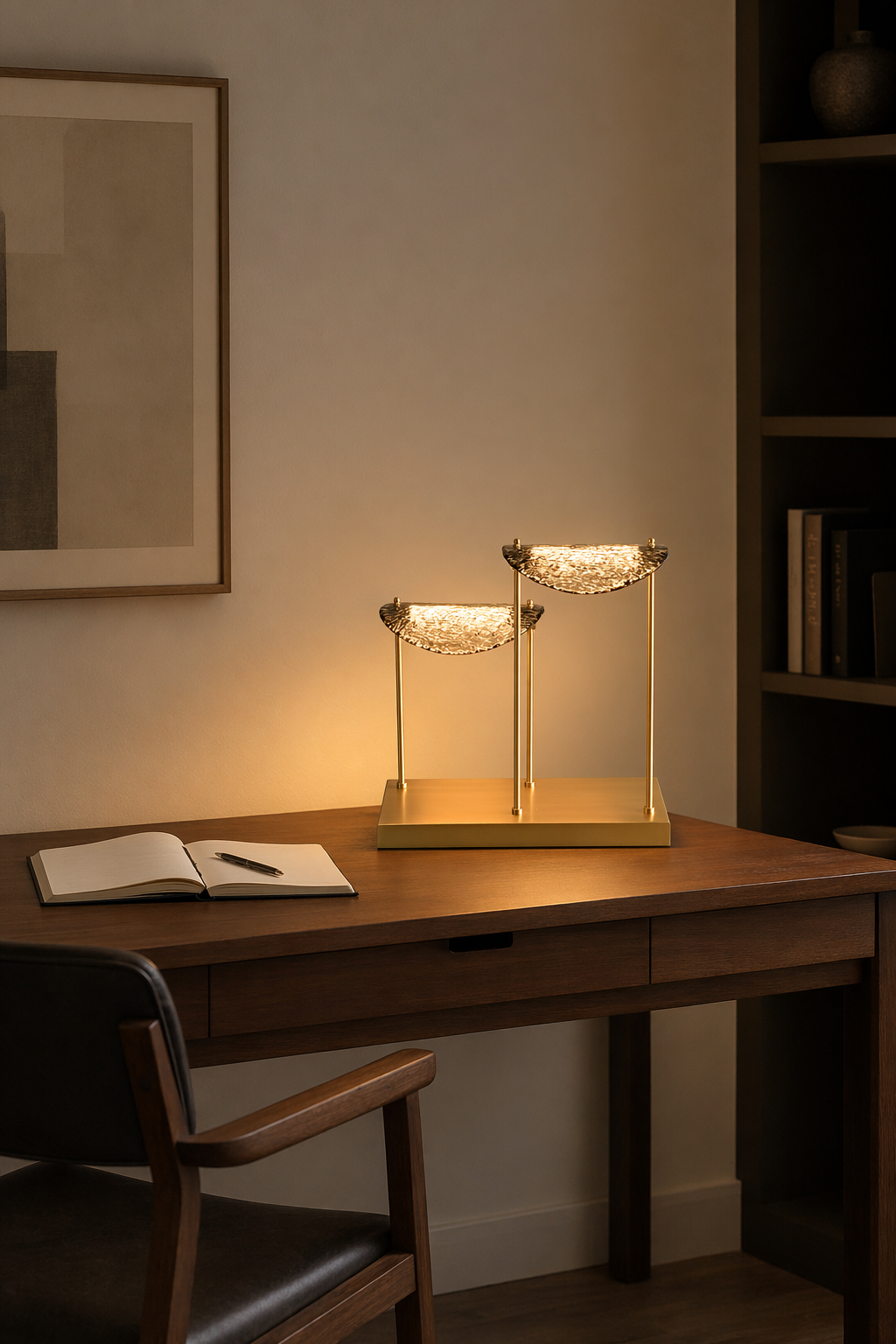 Modern Smoked Glass Brass Table and Floor Lamp - 08 08-study-desk-table-lamp