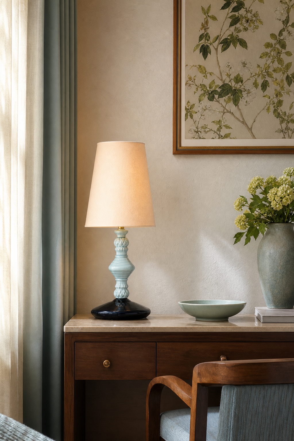 Colorful Ceramic Table Lamp boutique suite