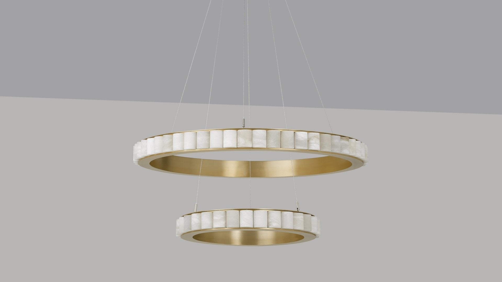 Modern Alabaster Ring LED Pendant Chandelier - 20 09-brass-double-ring-render