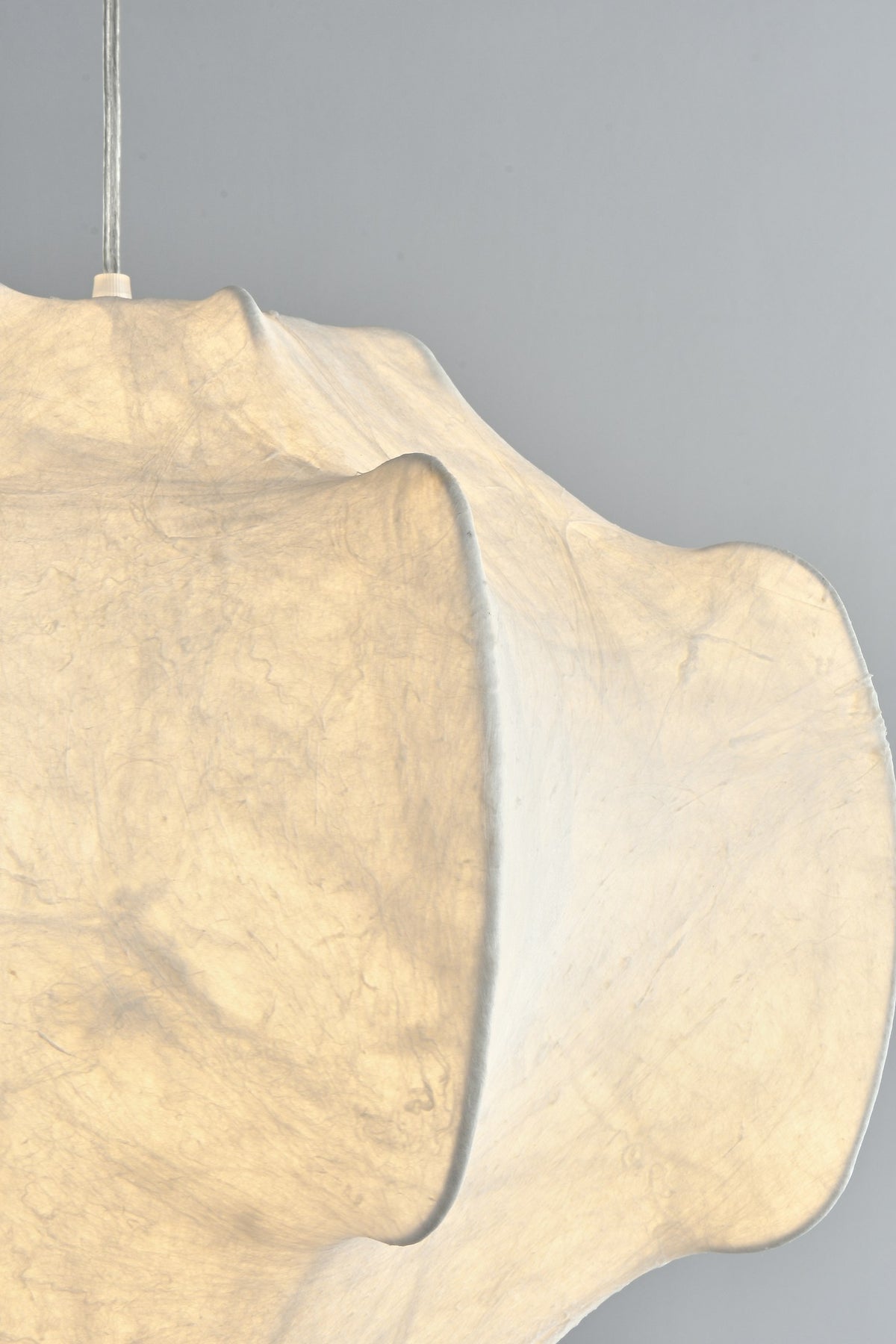 Handmade Mulberry Silk Pendant Light in White - 09 09-detail-silk-shade