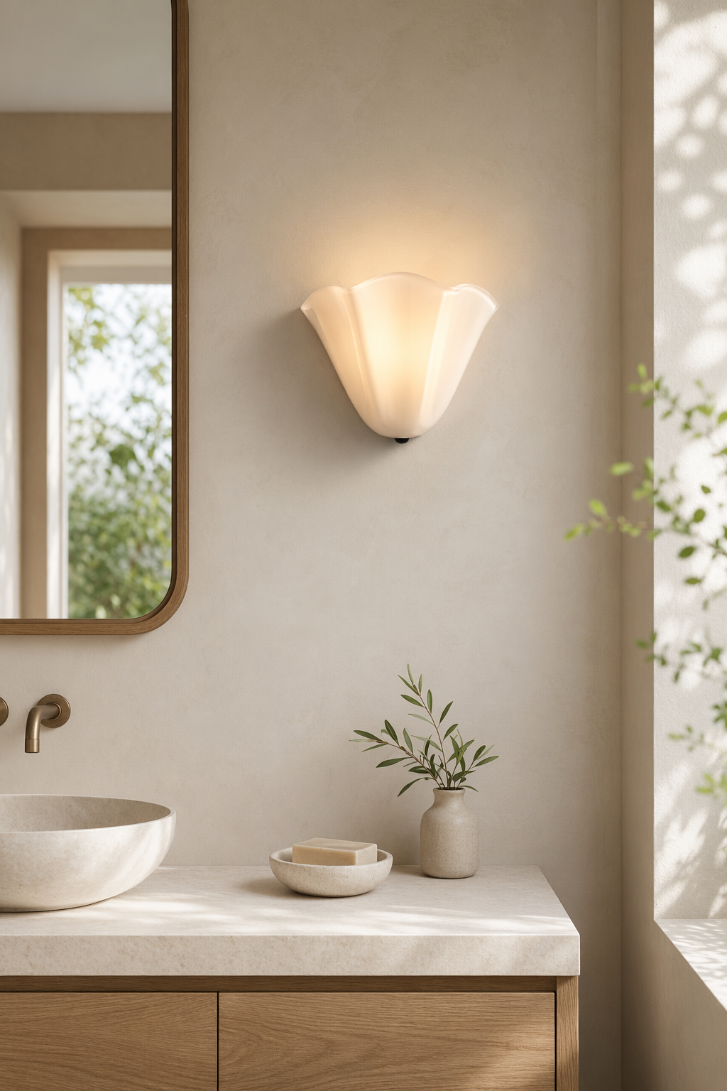 Modern Shell Petal LED Wall Sconce - 09 09-dry-vanity-wall