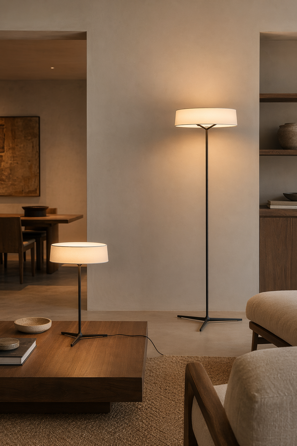 Modern Round Fabric Shade Table and Floor Lamp - 09 09-gallery-apartment-wide.png