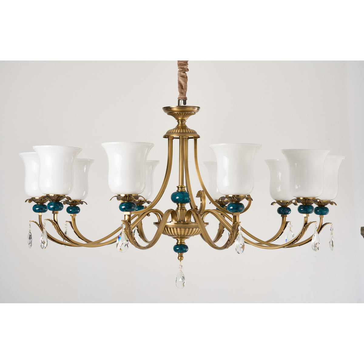 Real product photograph of the Marcelline ten-light chandelier