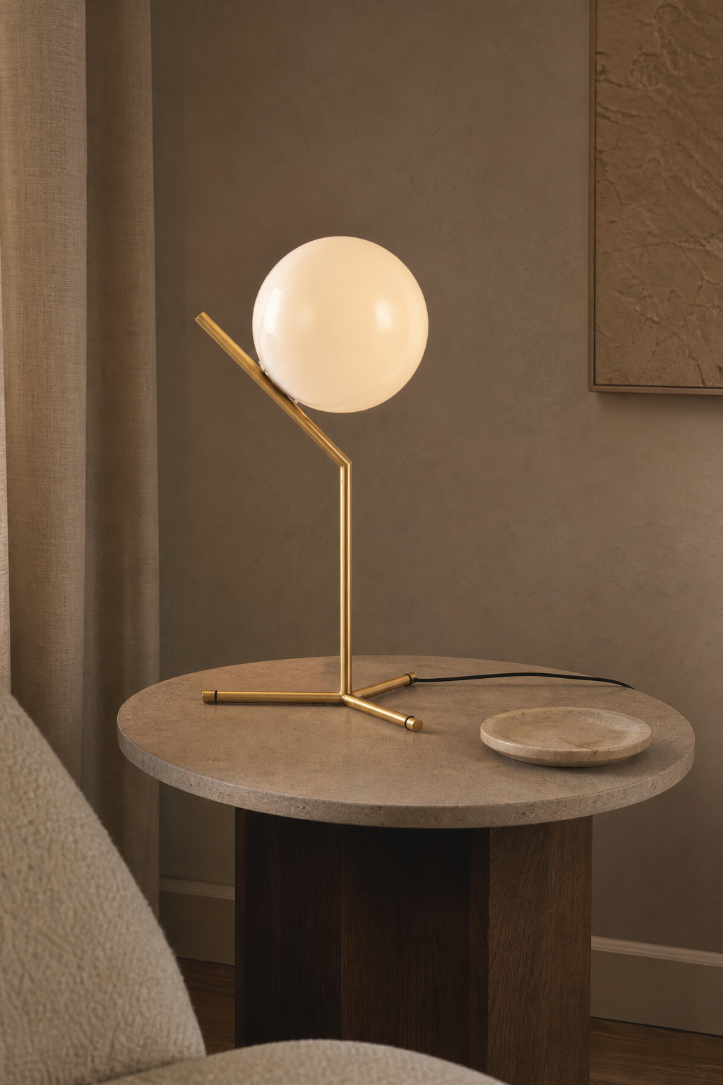 Modern C-Shaped Copper Globe Table Lamp - 09 09-lifestyle-detail-scene.png