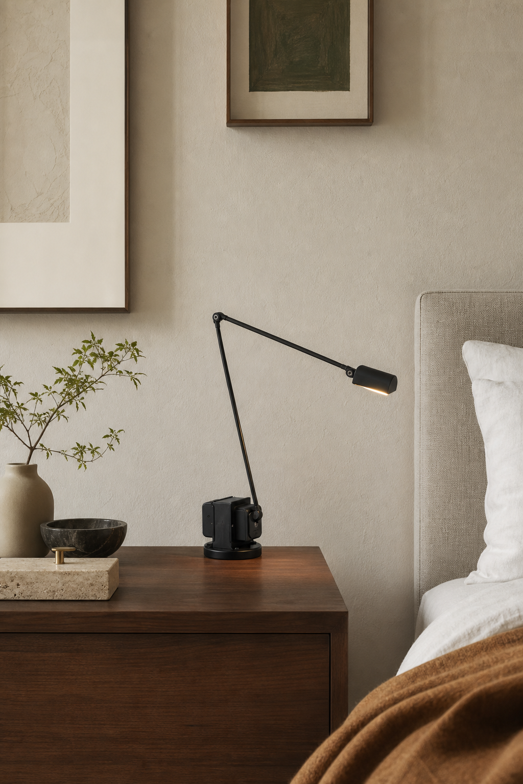 Daphine Adjustable LED Table Lamp black finish nordic bedroom