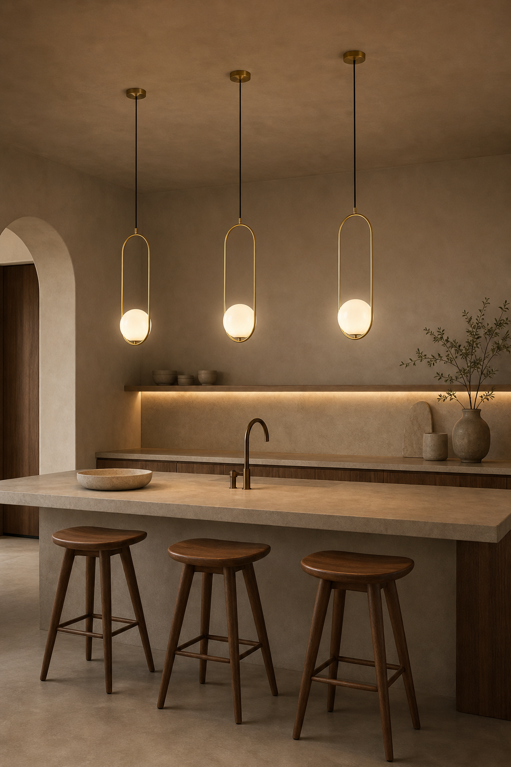 Modern U-Frame Copper Globe Pendant Light - 09 09-parallel-installation-wide.png