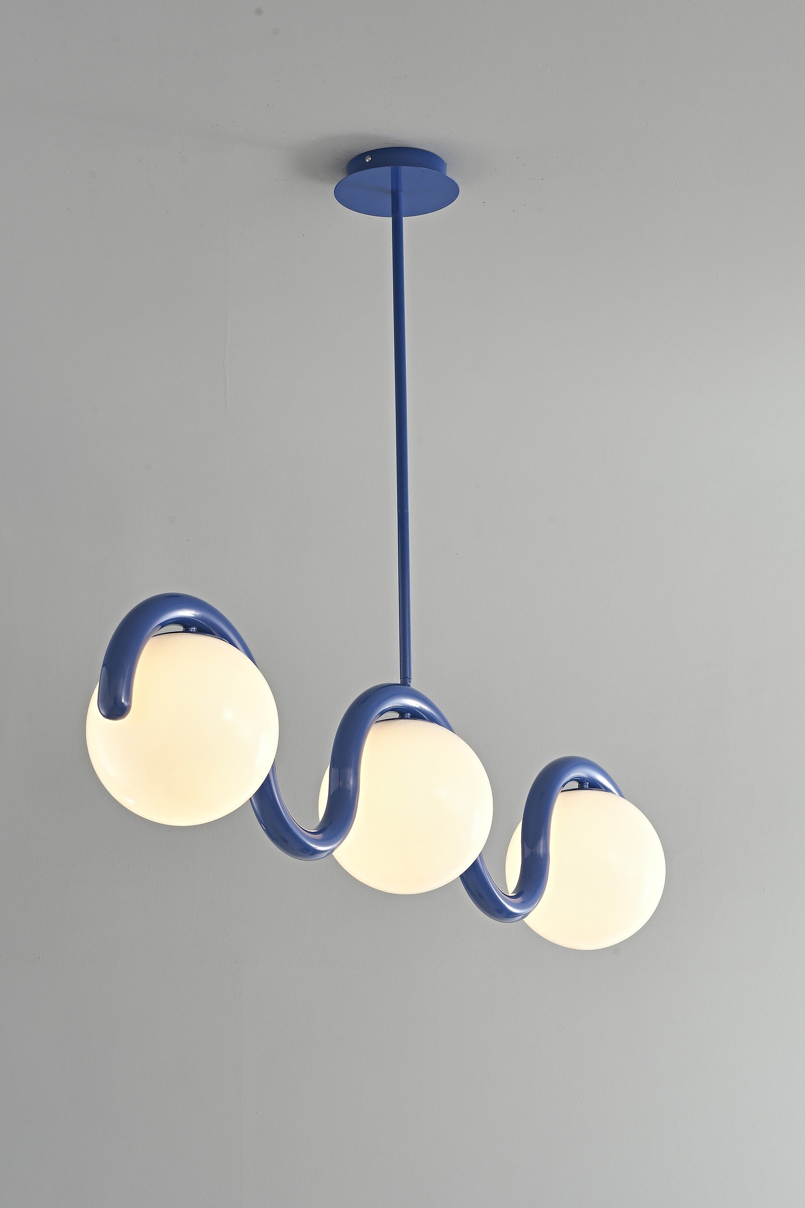 Colorful Wave Linear Globe Pendant Light - 20 09-real-detail-3