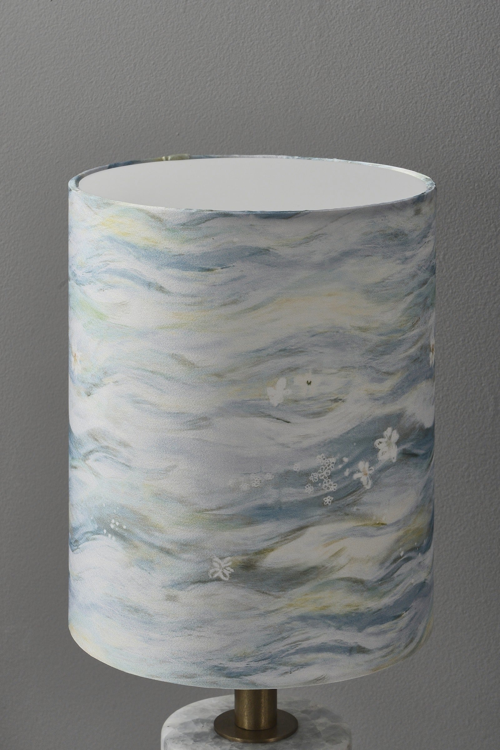 Modern Natural Stone Fabric Shade Table Lamp - 09 09-real-detail-5