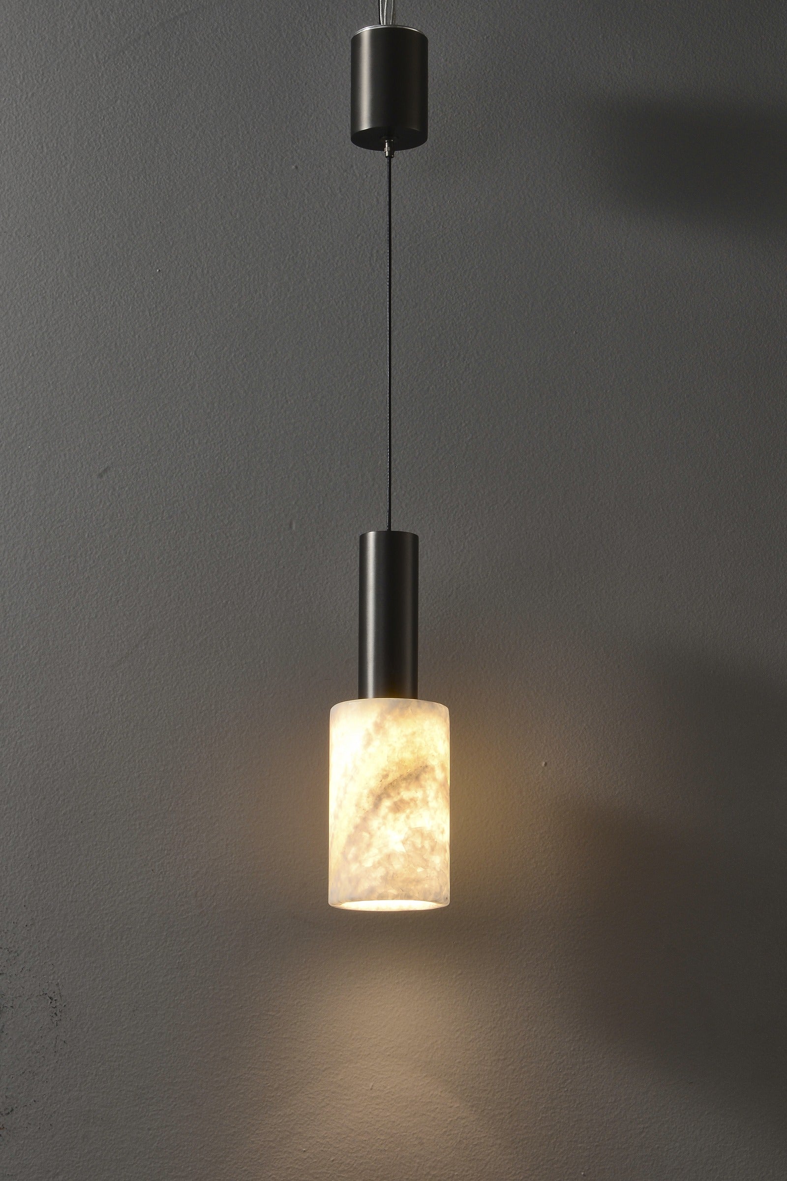 Modern Natural Stone Cylinder Pendant Light - 09 09-real-detail-6
