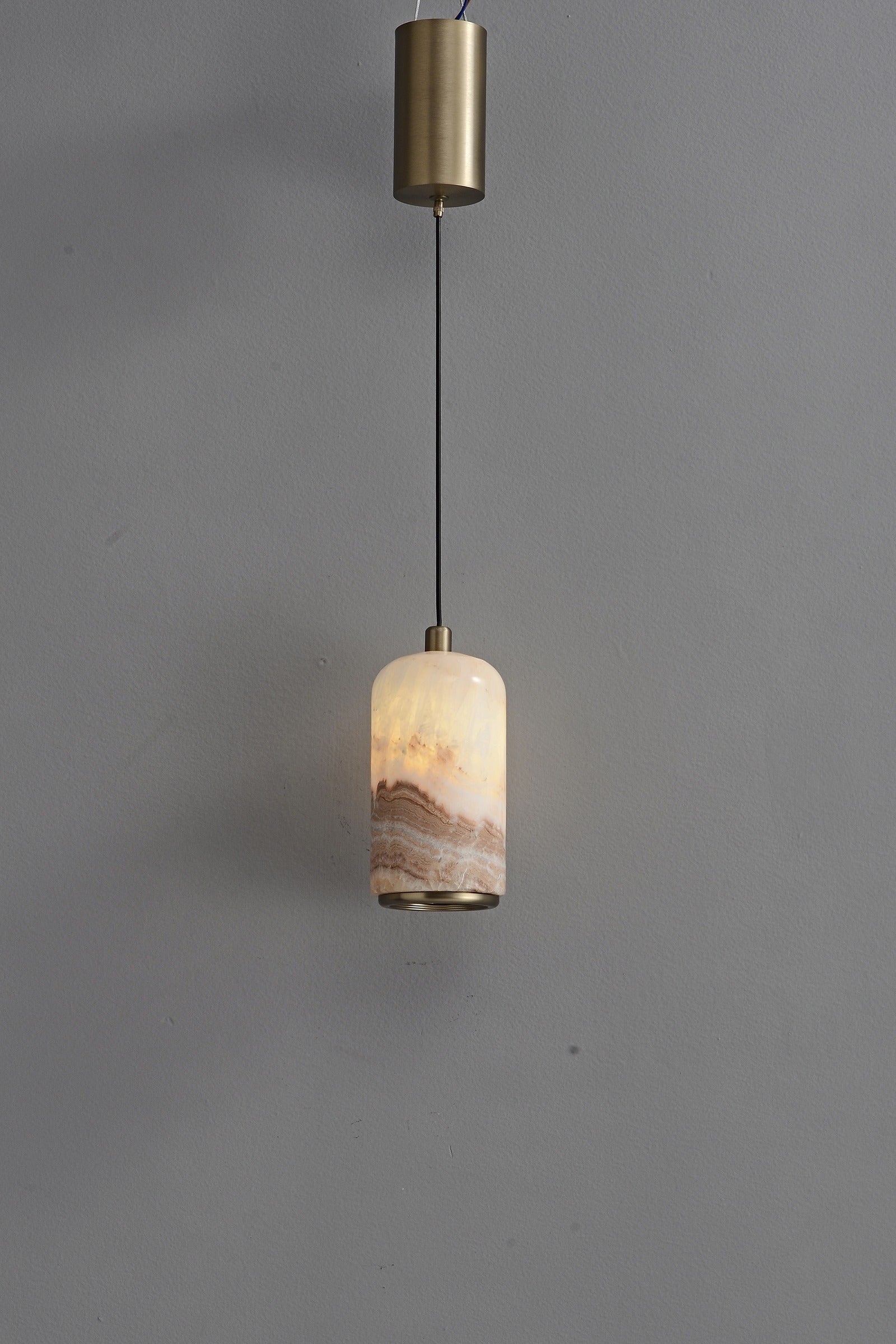 Modern Colorful Stone Cylinder Pendant Light - 09 09-real-detail-6