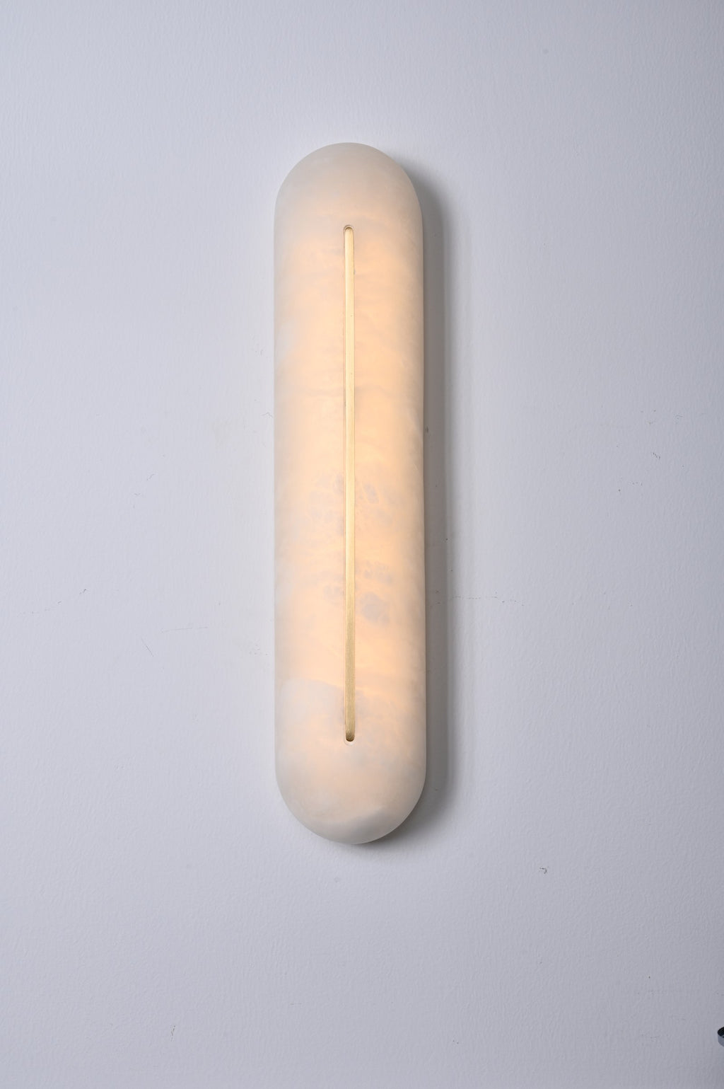 Modern Snowflake Alabaster Oval Wall Sconce - 09 09-real-front-off
