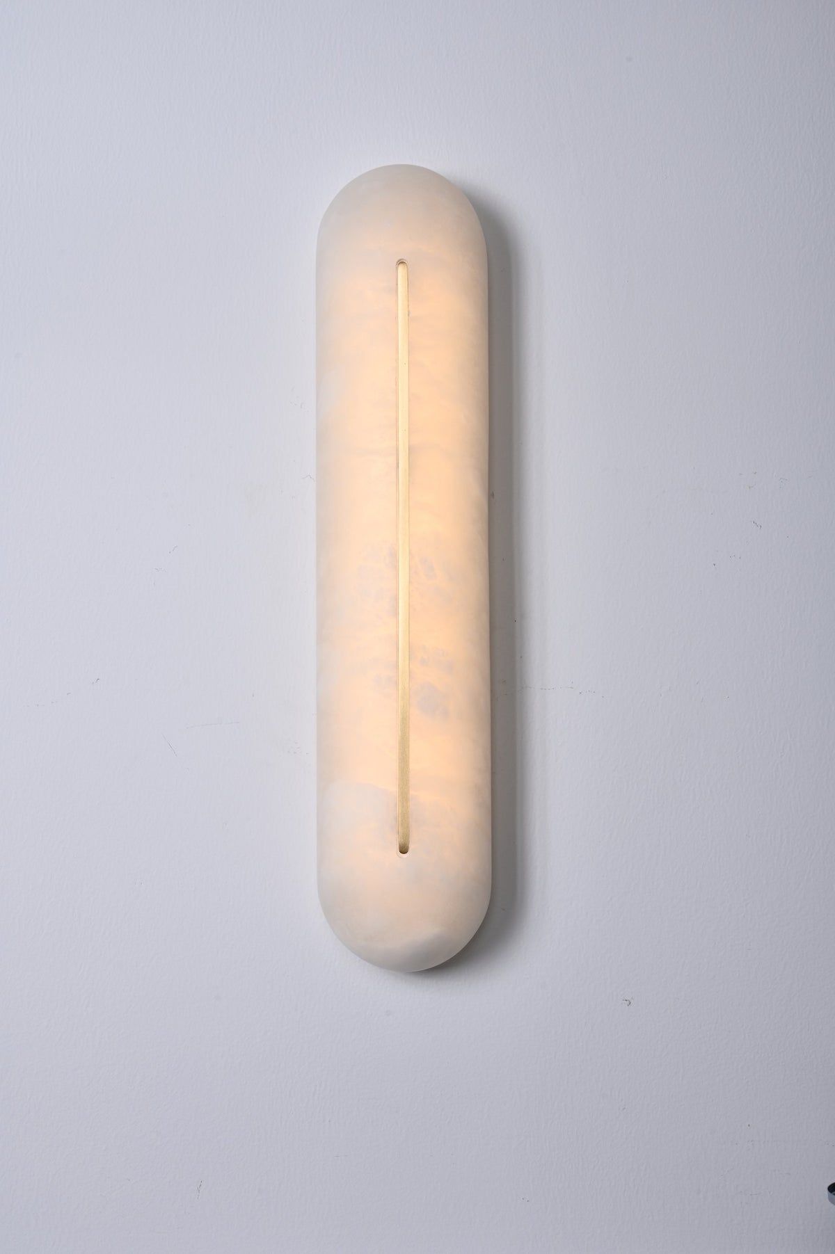 Modern Snowflake Alabaster Oval Wall Sconce - 09 09-real-front-off