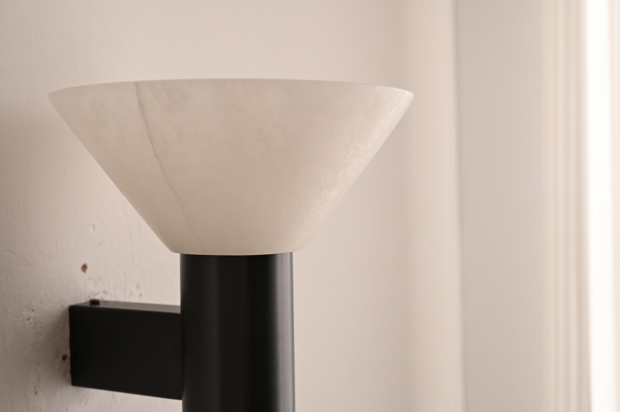 Modern Snowflake Alabaster Cup Wall Sconce - 09 real photo 4