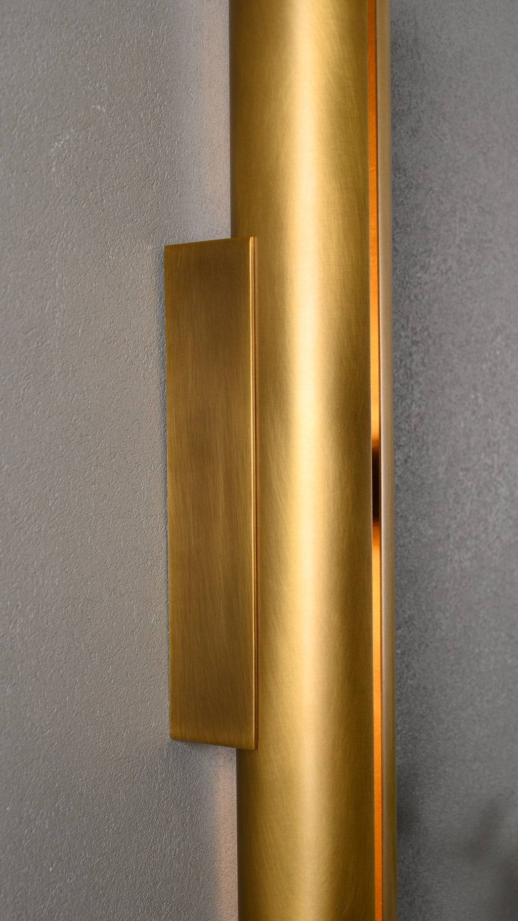 Modern Brass Cylinder LED Wall Sconce in Red Antique Brass - 09 09-real-shot-cylinder-led-wall-sconce-profile