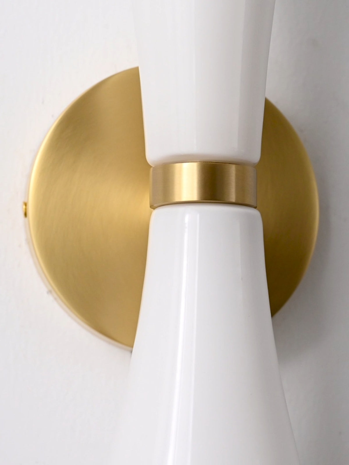 Modern Milky Glass Hourglass Wall Sconce - 09 09-real-shot-milky-glass-hourglass-wall-sconce-backplate