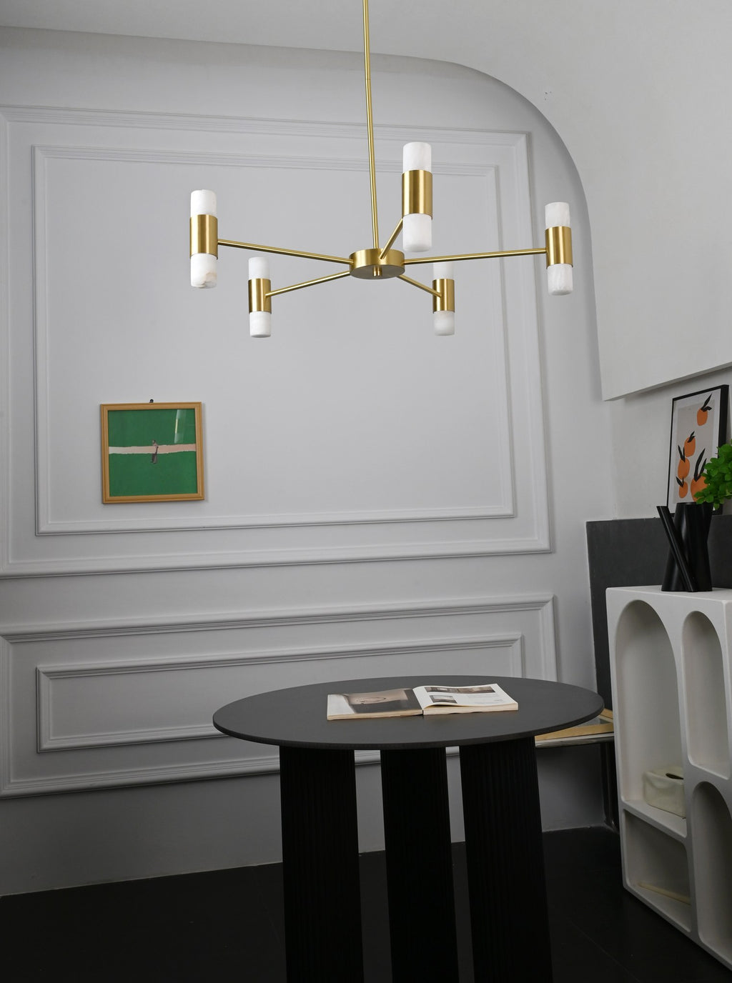 Modern Spanish Alabaster Branch Chandelier - 09 09-real-shot-spanish-alabaster-branch-chandelier-side