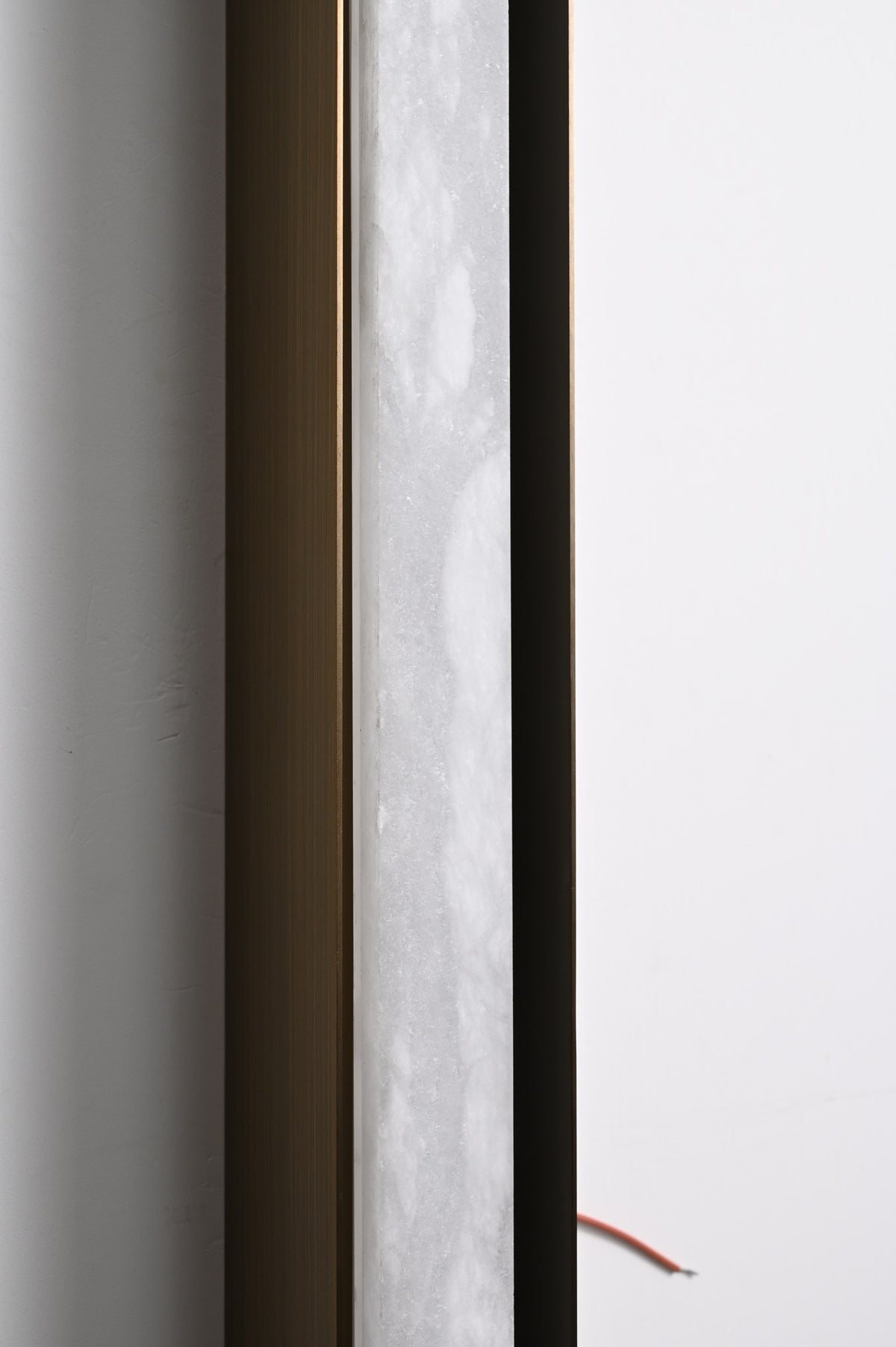 Modern Alabaster Linear Wall Sconce in Antique Brass - 09 09-real-shot-wall-sconce-frame-detail