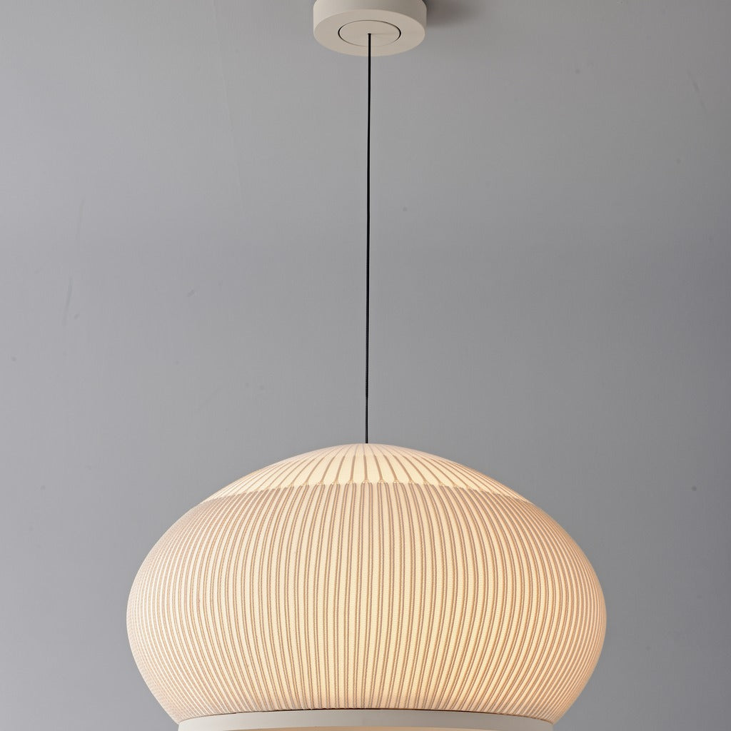 Modern Ribbed Dome Pendant Light - 13 09-real-square-3-15-65