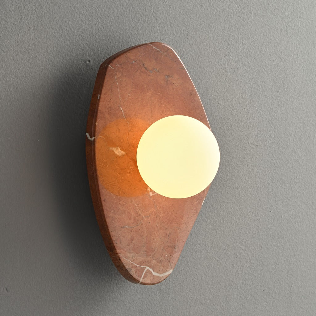 Modern Organic Stone Oval Wall Sconce - 13 09-real-square-3-5--194