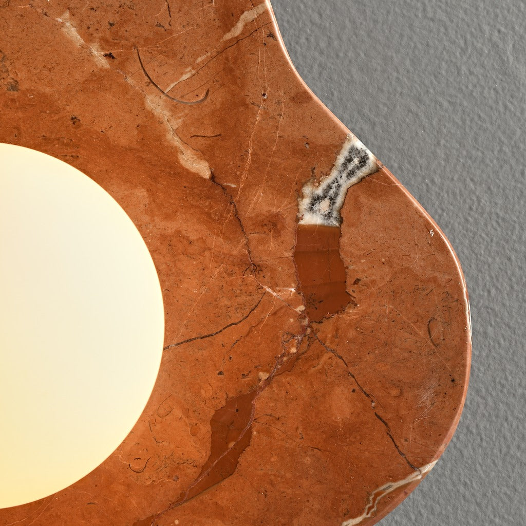 Modern Four-Lobed Stone Wall Sconce - 13 09-real-square-3-5--384