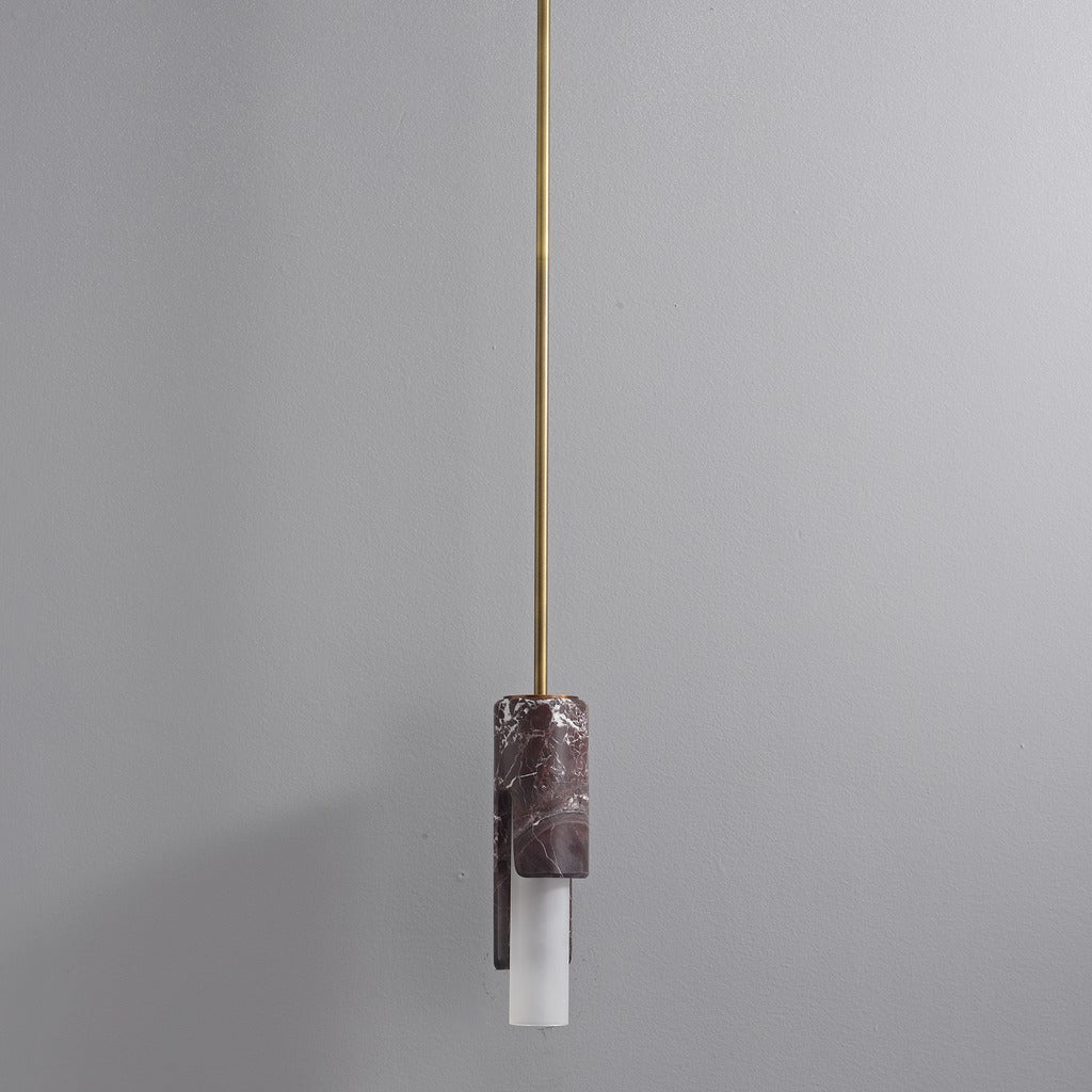 Modern Slim Stone Cylinder Pendant Light - 12 09-real-square-3-8-438