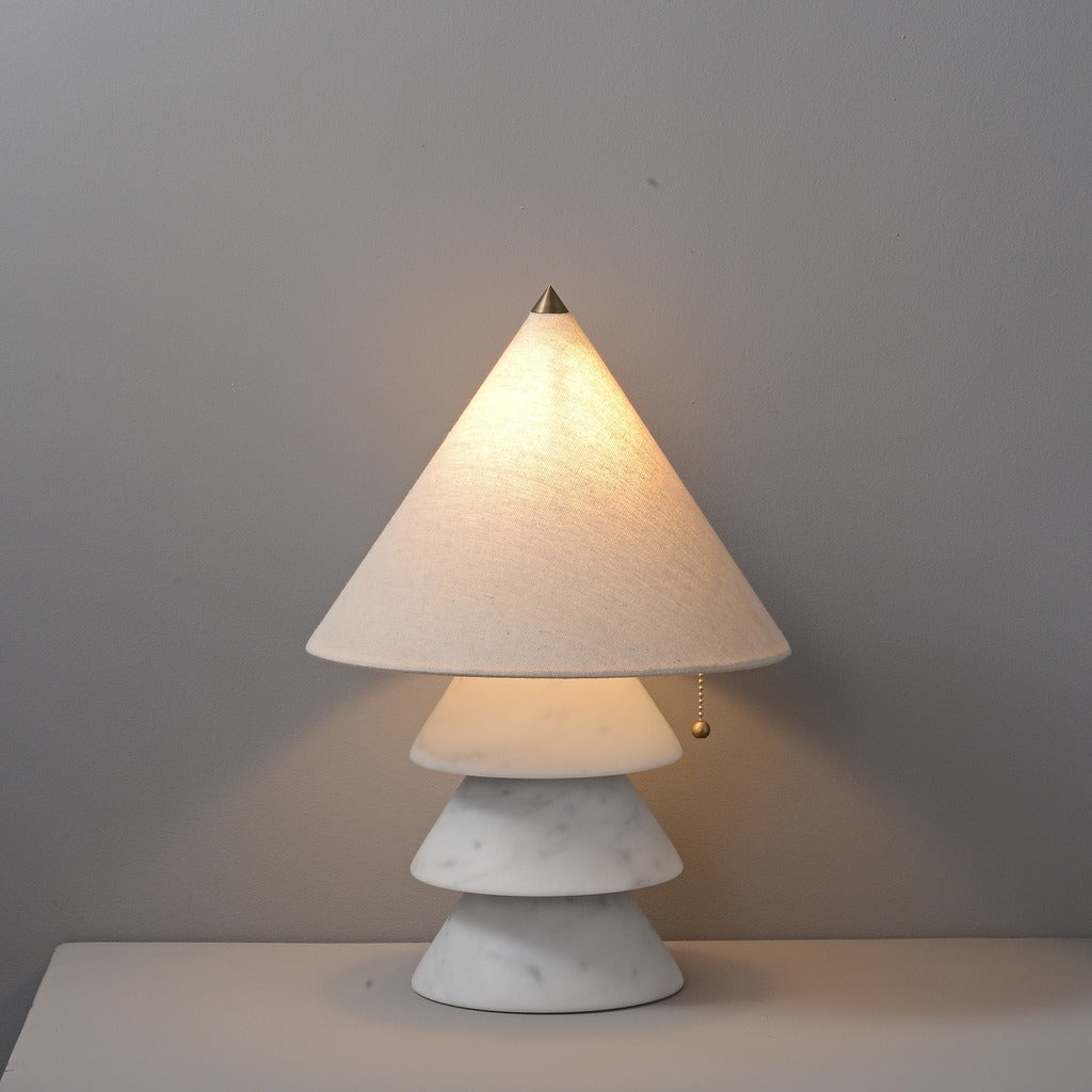 Modern Stacked Stone Table Lamp - 13 09-real-square-3-8-51
