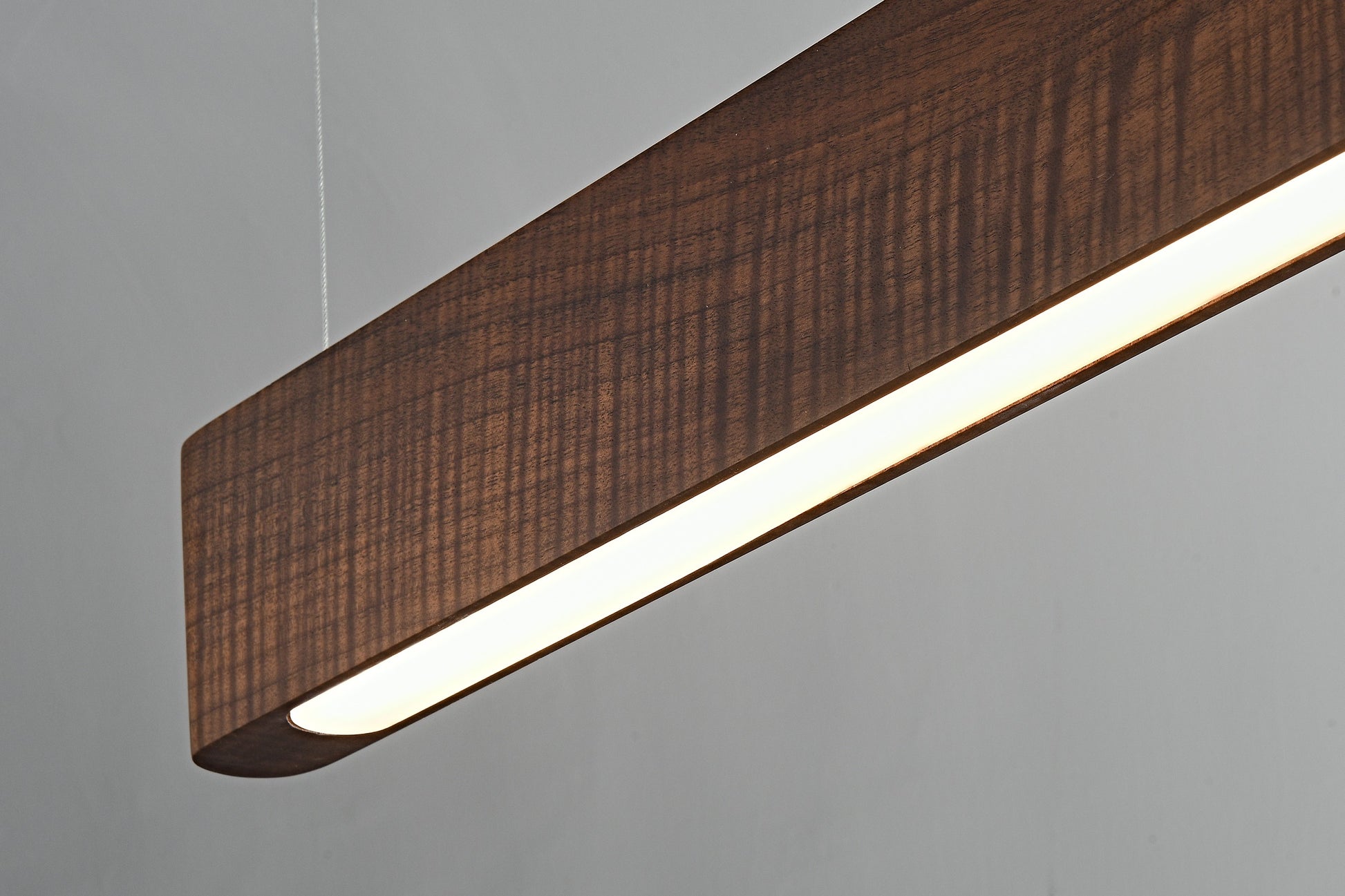 Modern Wood Linear LED Pendant Light - 20 09-real-white-ash-linear-pendant-wide