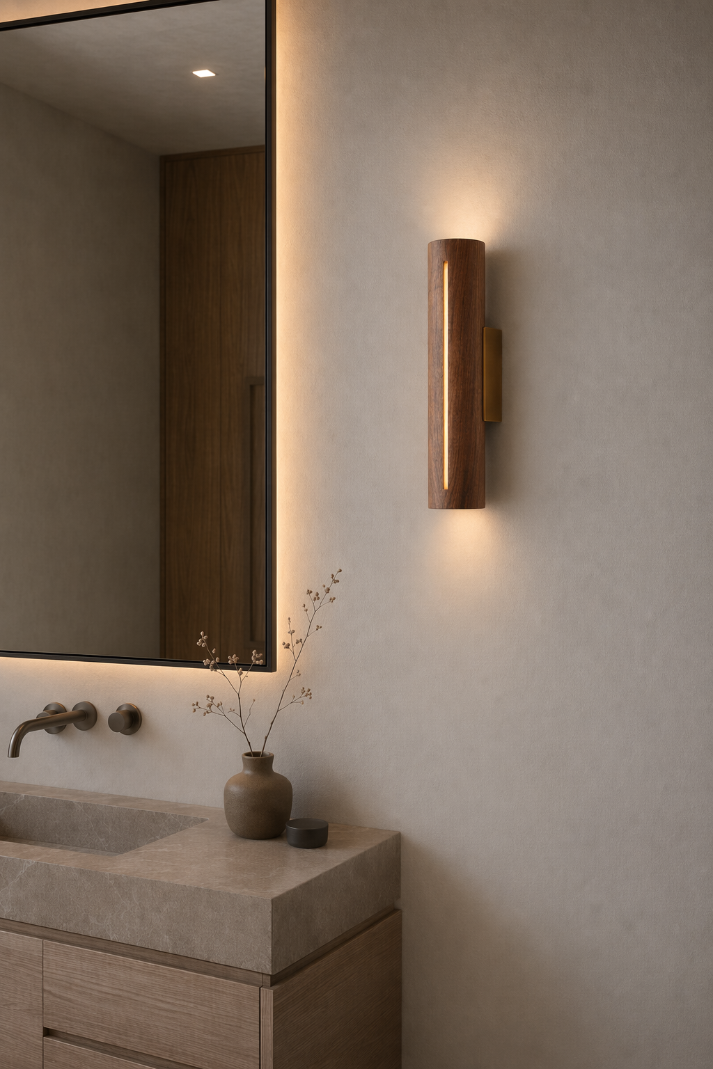 Modern Solid Wood LED Wall Sconce - product image 07