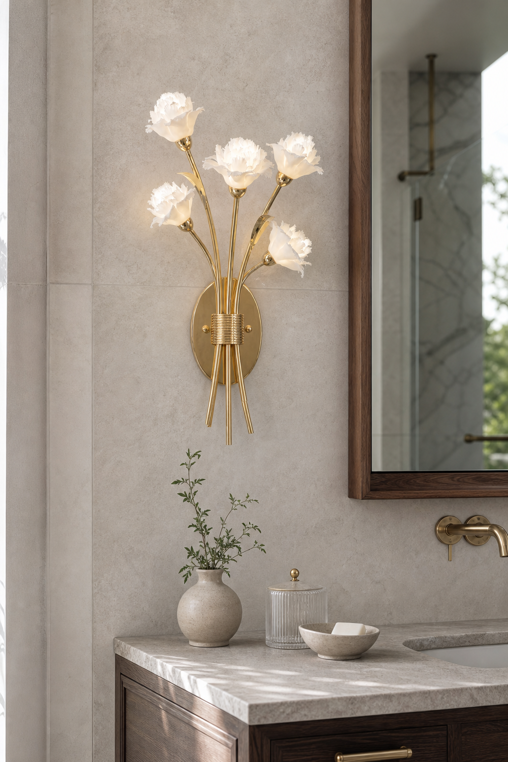 Sylverelle wall sconce – spa vanity daylight